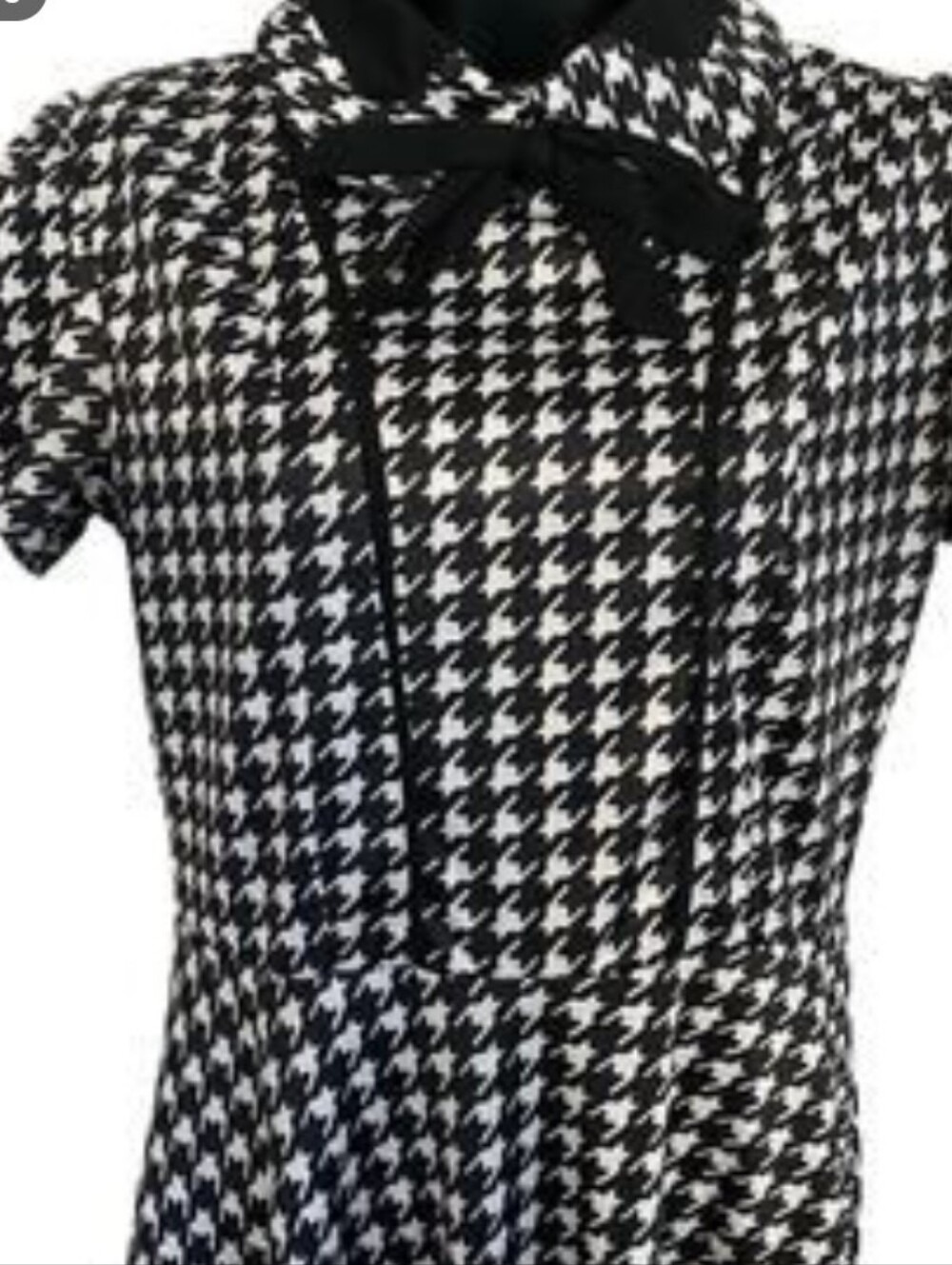Unique Vintage Houndstooth Patterned Dress Size 2XL